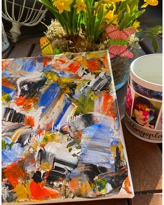 Affinität der Gegensätze II - 2x Original Kunstwerk - 20x20cm - Leinwand