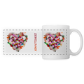 Panoramatasse - Konfettiherz - Weiß