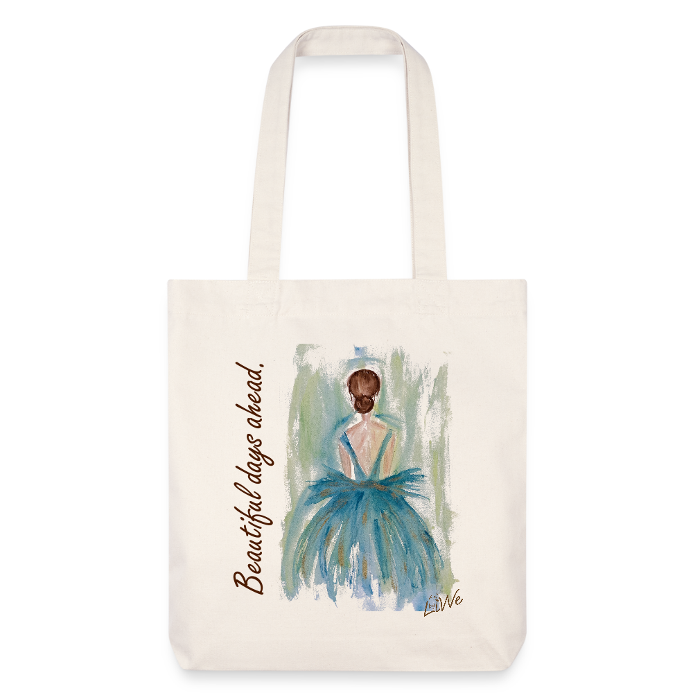 Recycelter Heavyweight Stoffbeutel - Beautiful days ahead. - Naturweiß