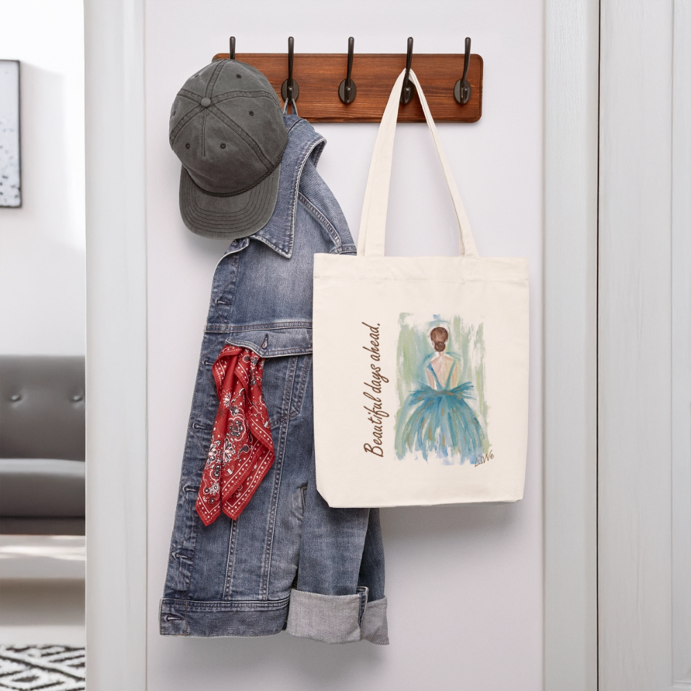 Recycelter Heavyweight Stoffbeutel - Beautiful days ahead. - Naturweiß