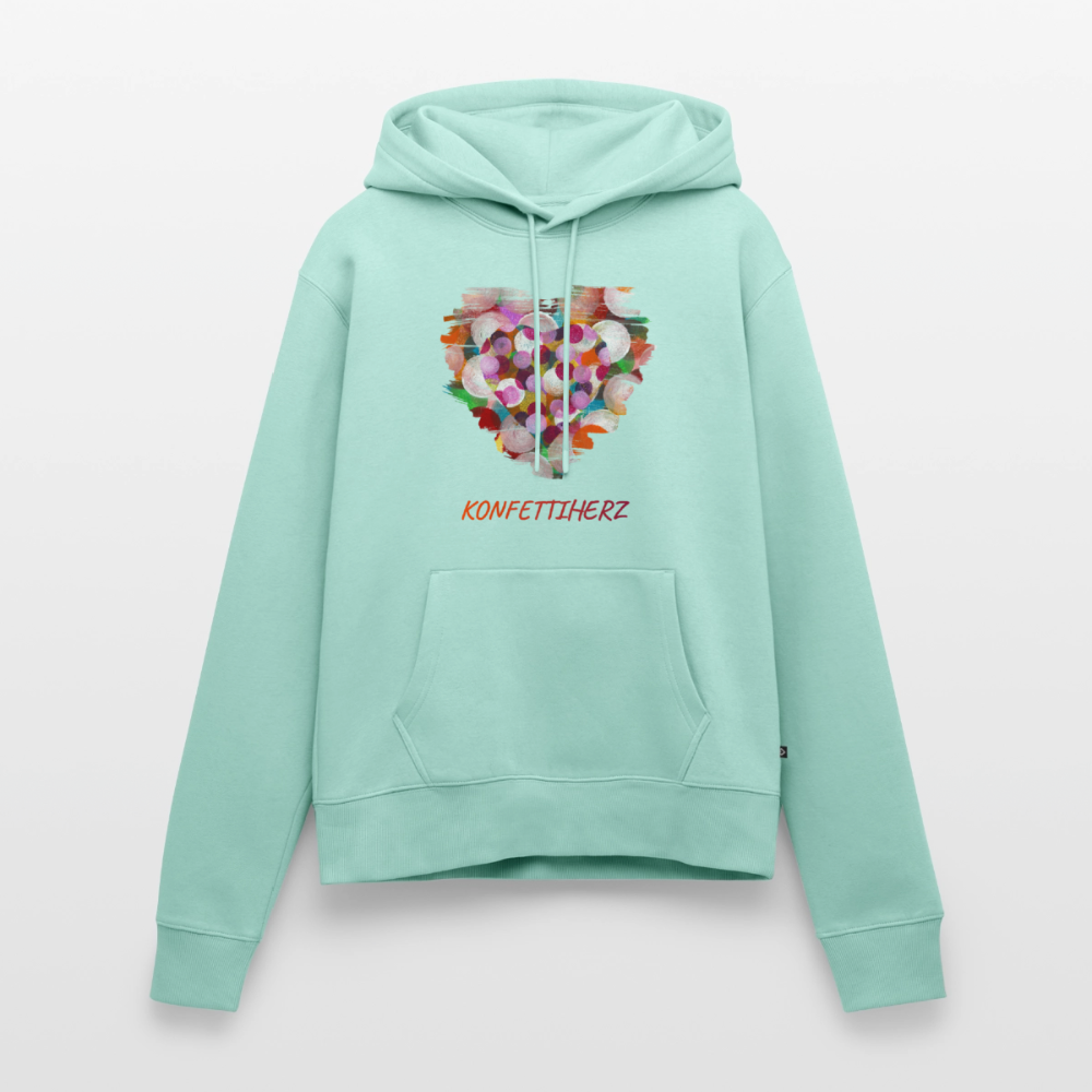 Frauen Premium Hoodie - Konfettiherz - Mint 