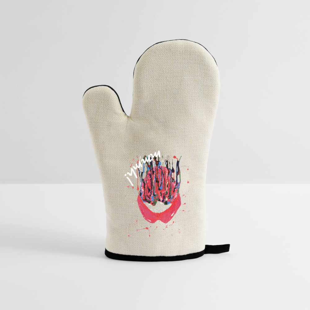 Ofenhandschuh - mmmh! - Leinen/Schwarz 