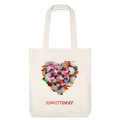 Recycelter Heavyweight Stoffbeutel - Konfettiherz - Naturweiß