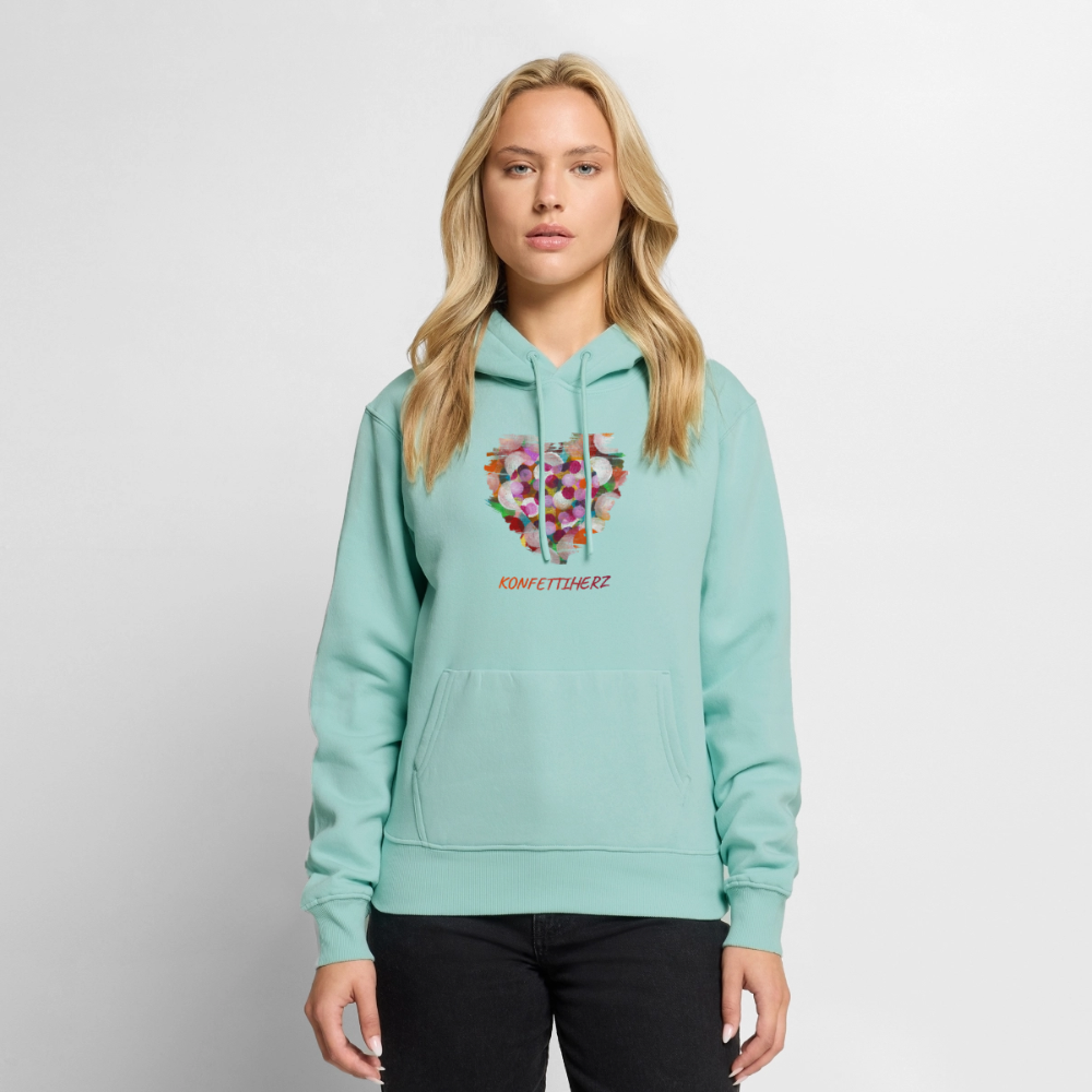 Frauen Premium Hoodie - Konfettiherz - Mint 
