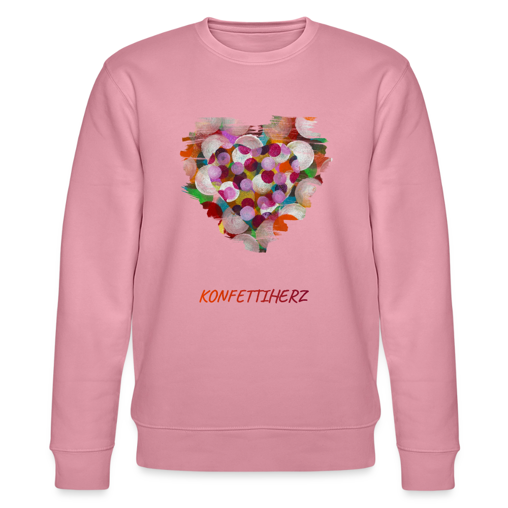 Bio Unisex Sweatshirt - Konfettiherz - div. Farben - Lila Traum