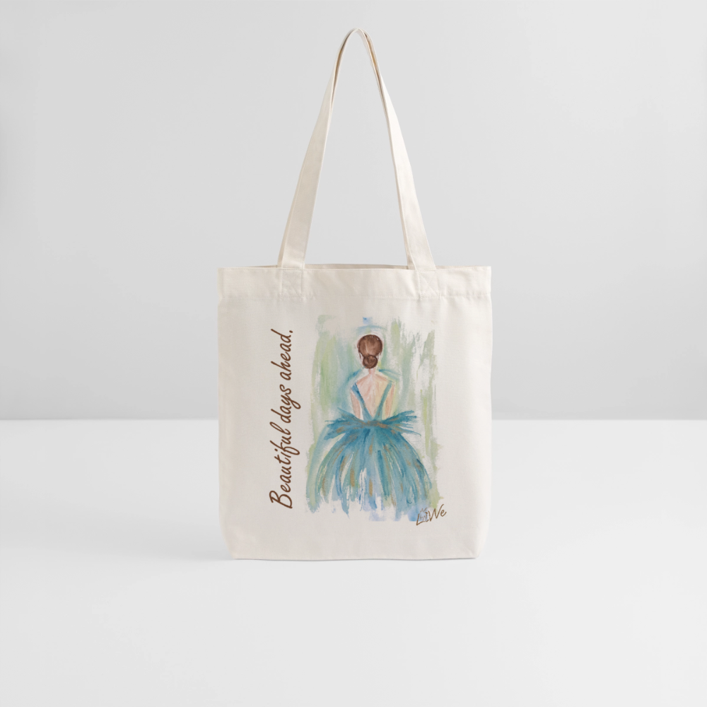 Recycelter Heavyweight Stoffbeutel - Beautiful days ahead. - Naturweiß
