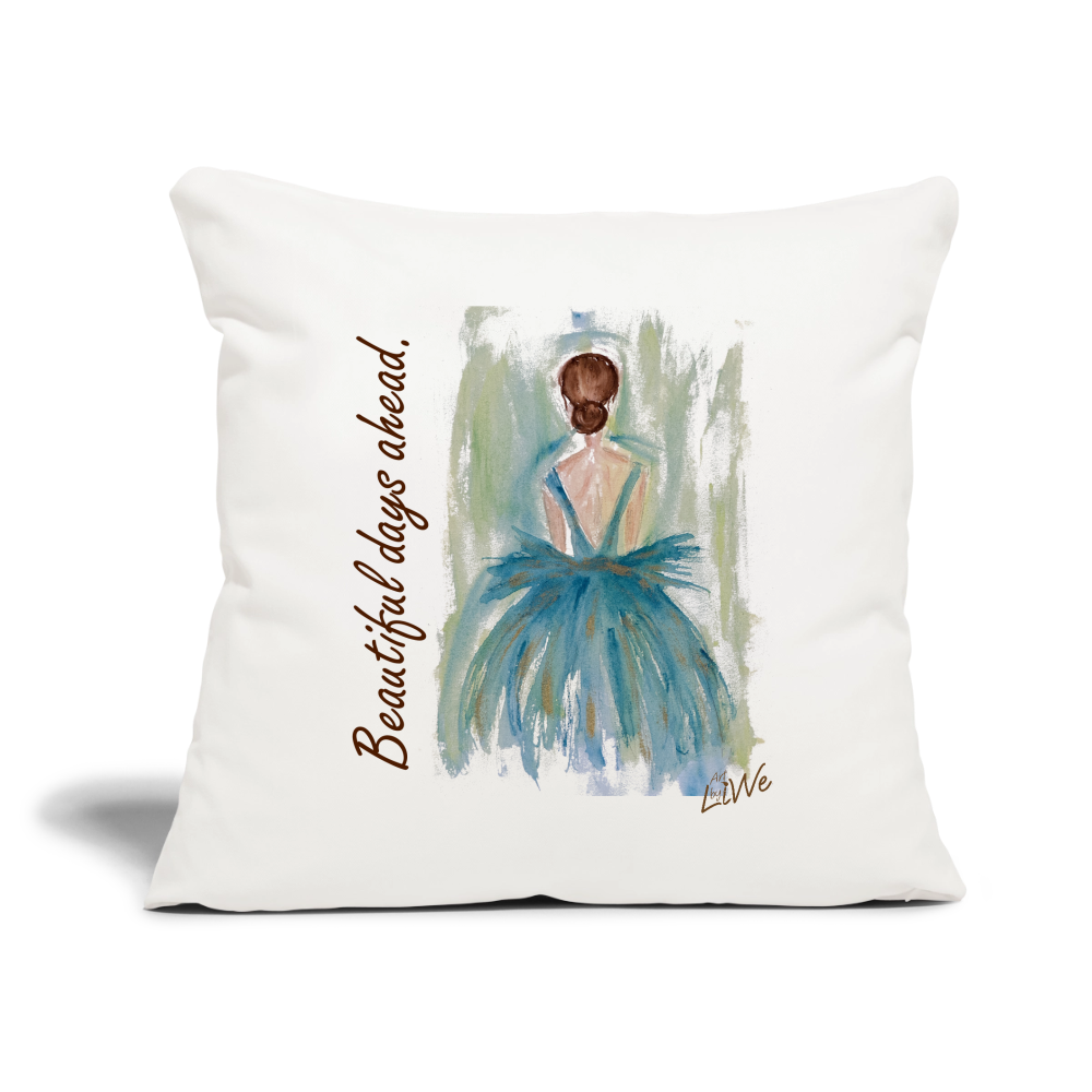 Sofakissen 44 x 44 cm - Beautiful days ahead. - Naturweiß 