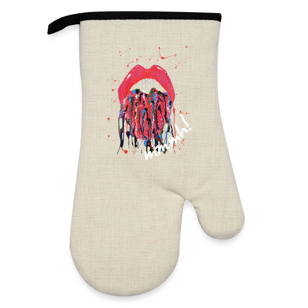 Ofenhandschuh - mmmh! - Leinen/Schwarz 