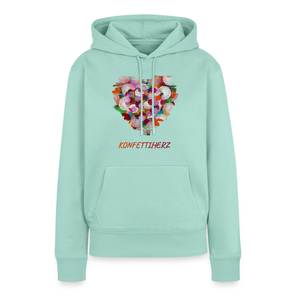 Frauen Premium Hoodie - Konfettiherz - Mint 