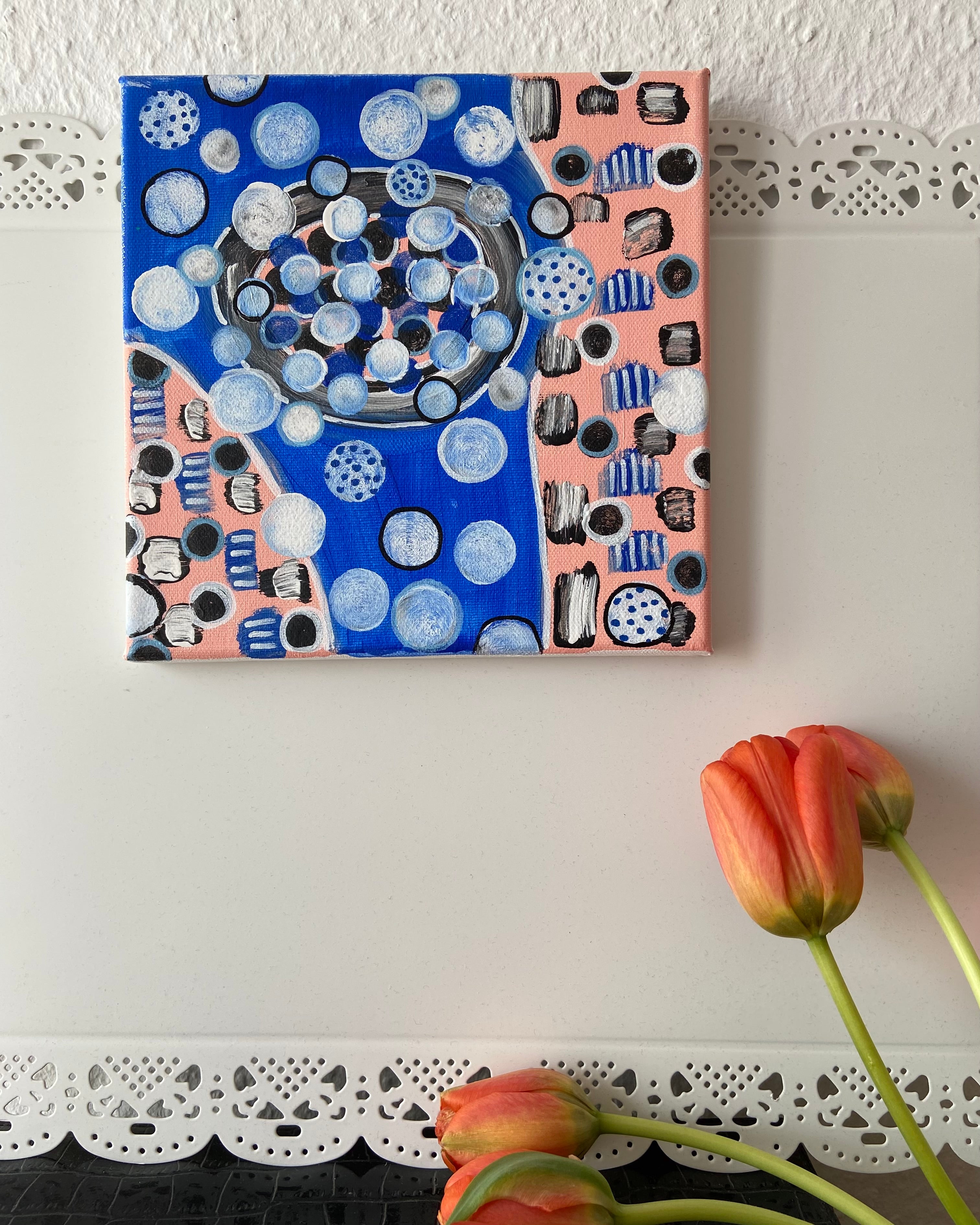 Affinität der Gegensätze I - 2x Original Kunstwerk - 20x20cm - Leinwand