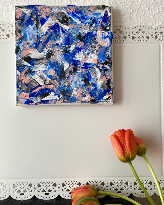 Affinität der Gegensätze I - 2x Original Kunstwerk - 20x20cm - Leinwand