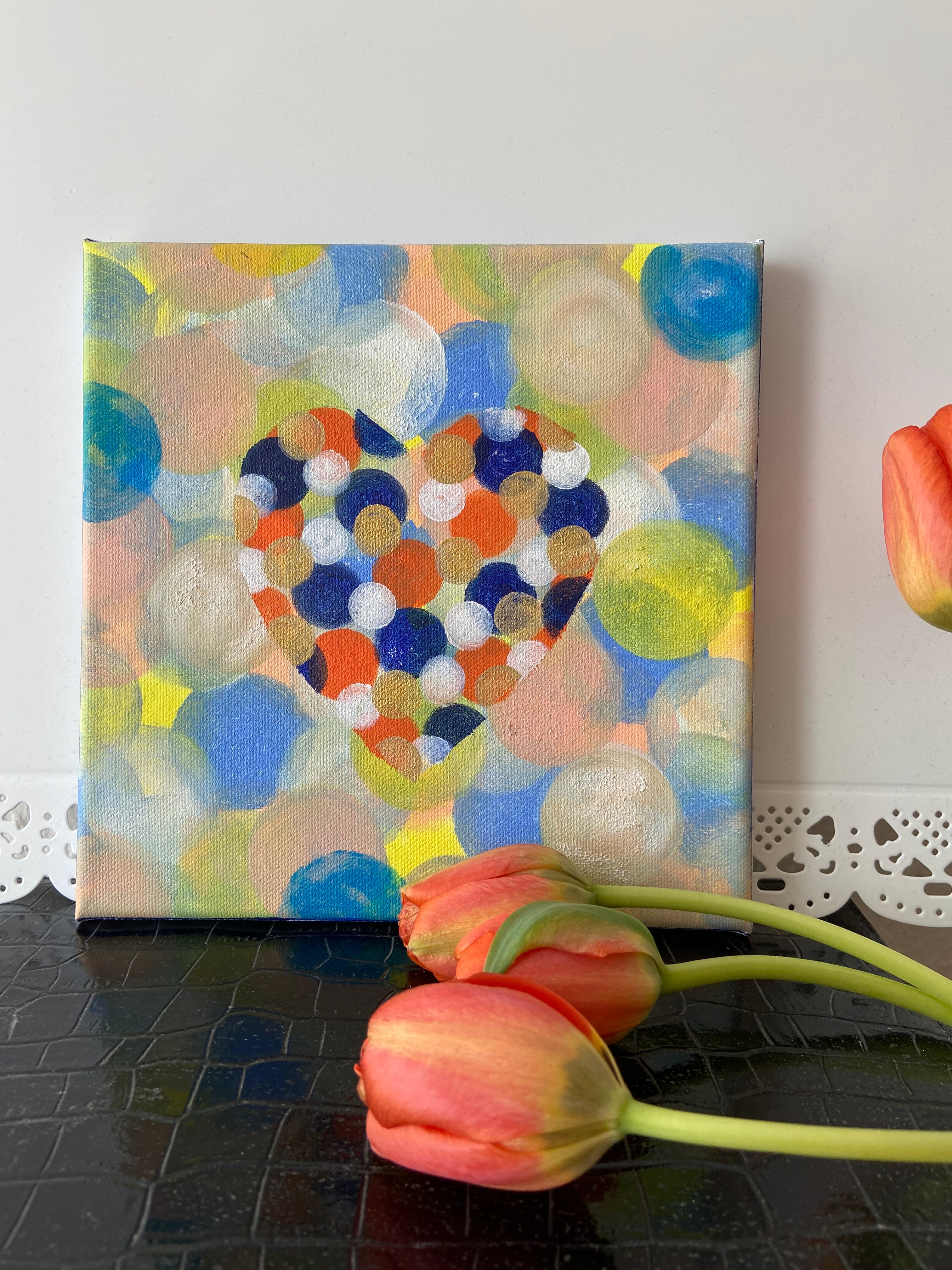 Affinität der Gegensätze II - 2x Original Kunstwerk - 20x20cm - Leinwand