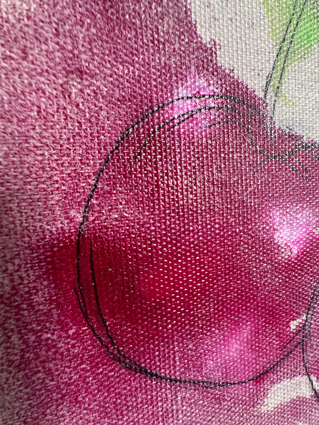 Kirschen - Original Kunstwerk - 24x30cm - Leinwand