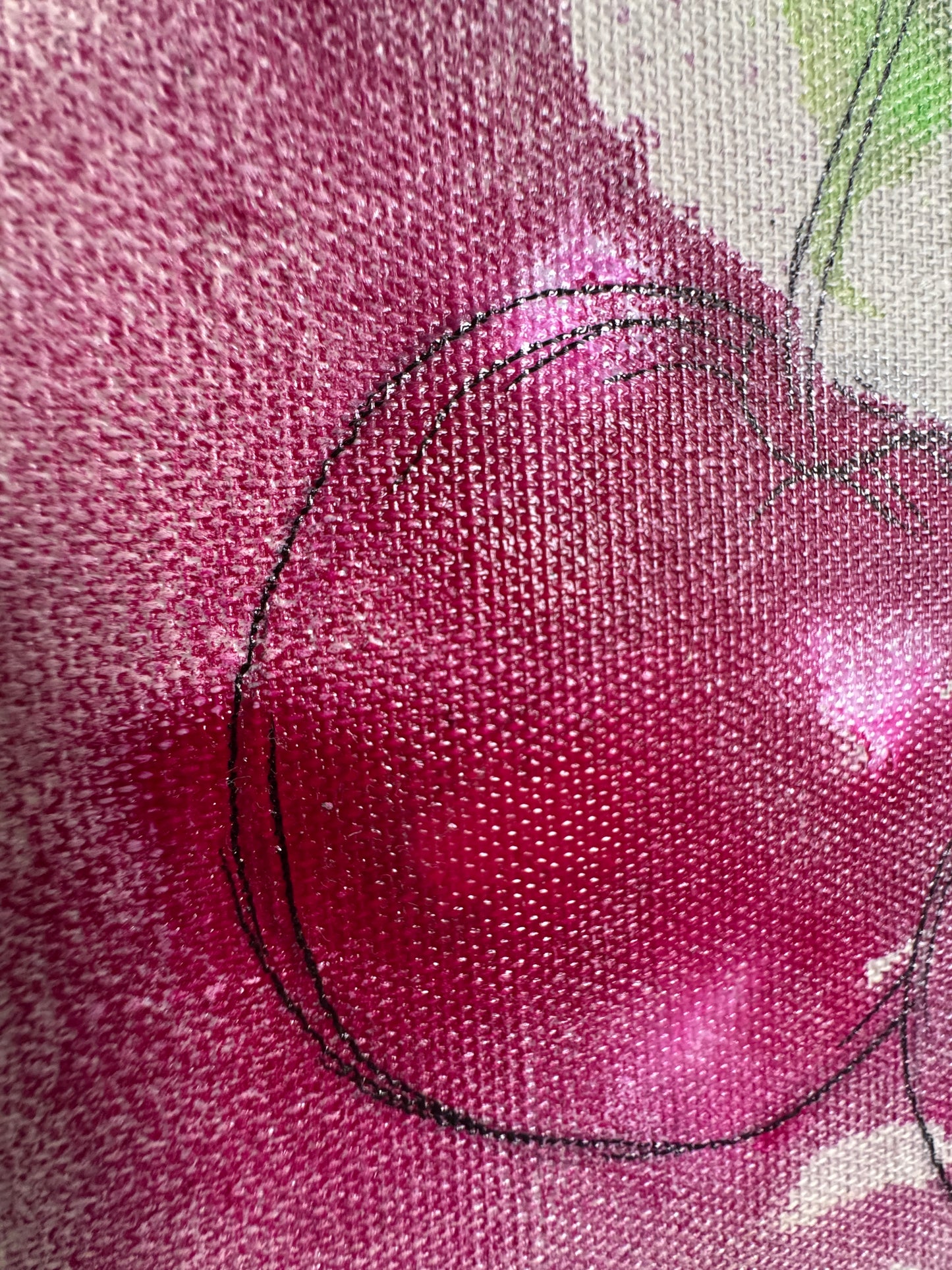 Kirschen - Original Kunstwerk - 24x30cm - Leinwand