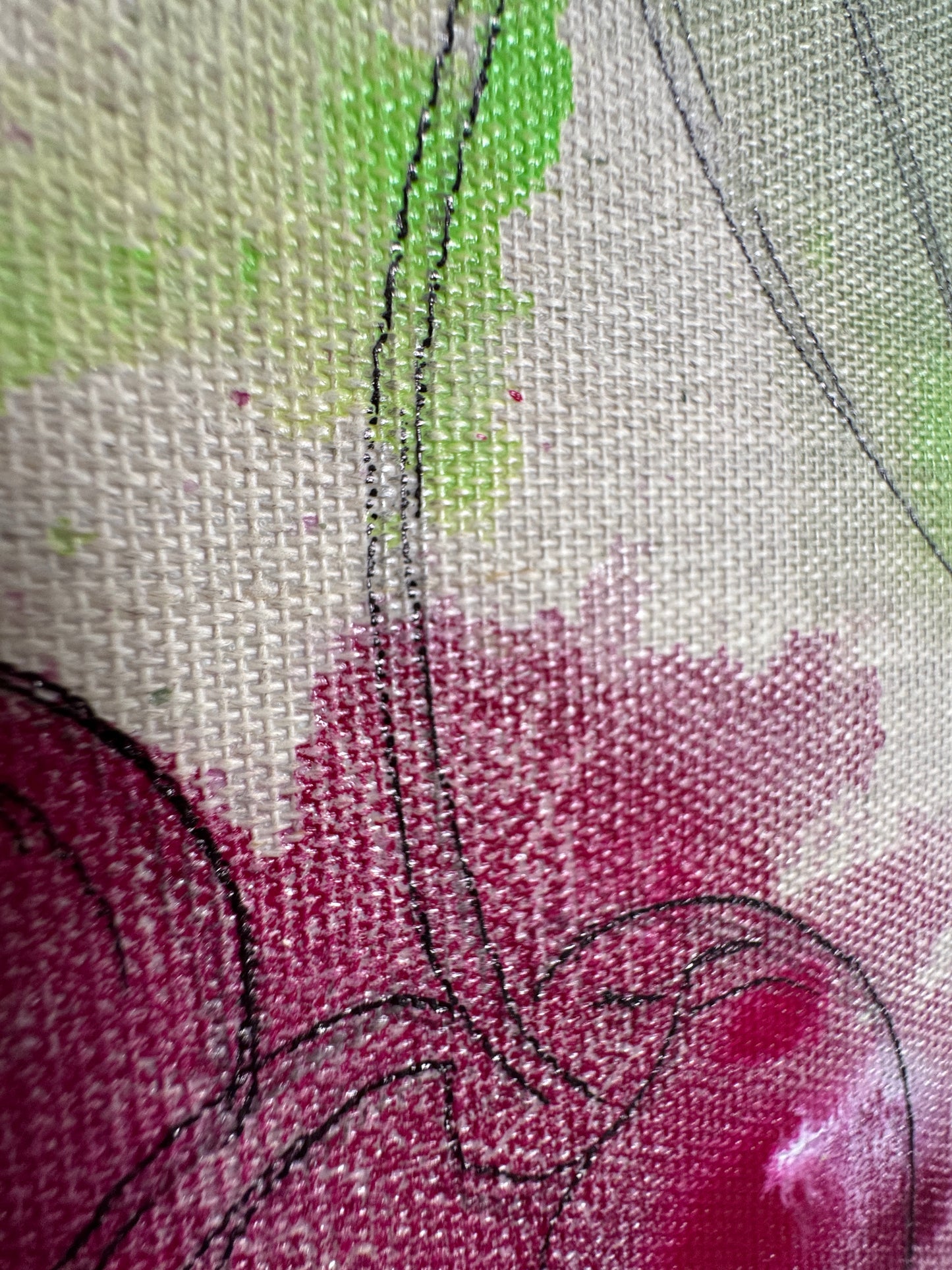 Kirschen - Original Kunstwerk - 24x30cm - Leinwand