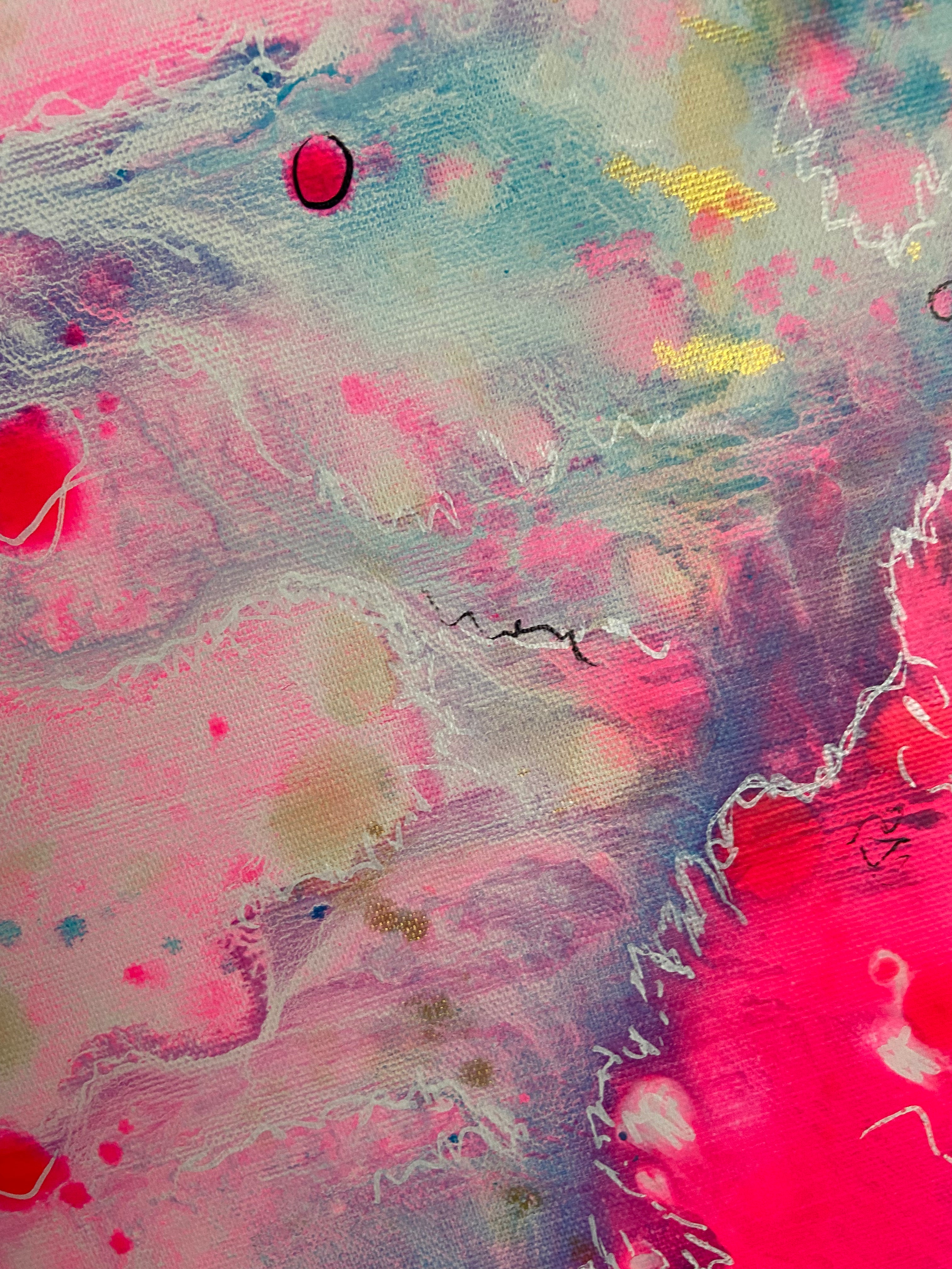 Pink Noise - Original Kunstwerk - 80x80cm - Leinwand