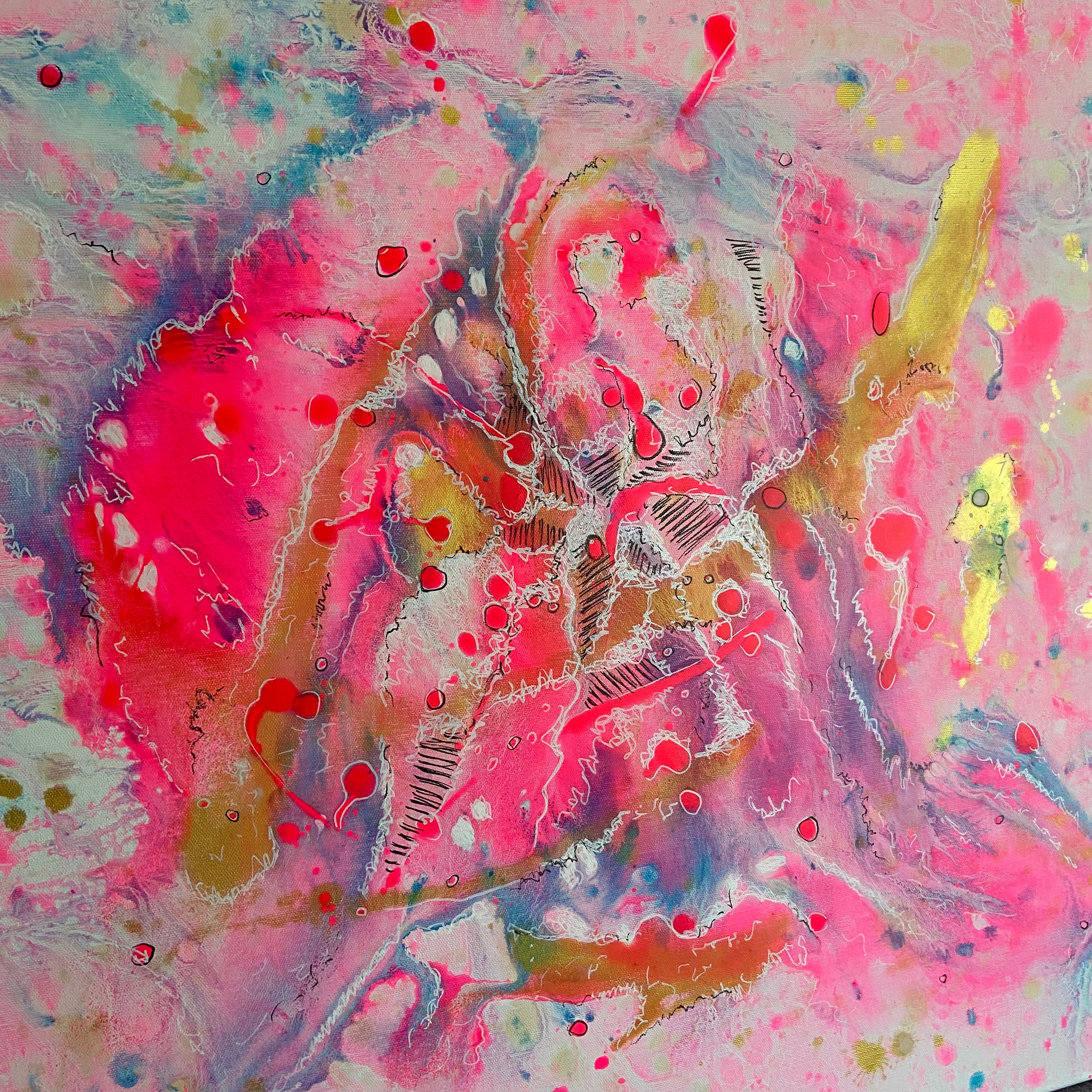 Pink Noise - Original Kunstwerk - 80x80cm - Leinwand