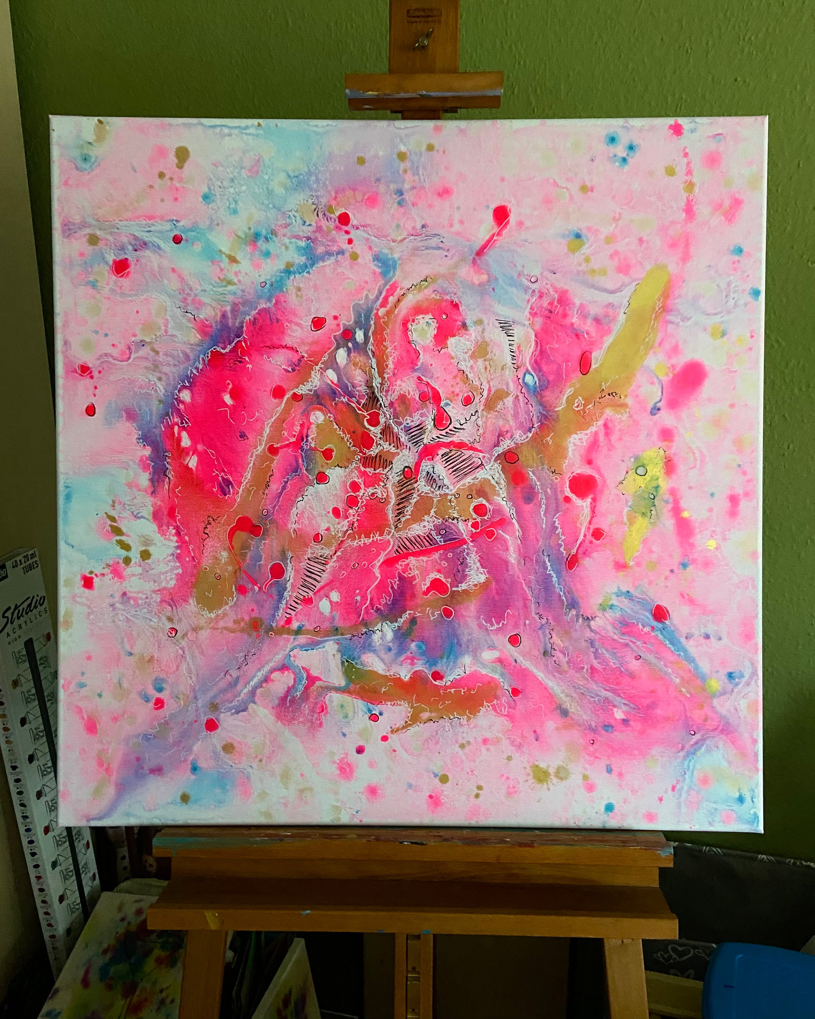 Pink Noise - Original Kunstwerk - 80x80cm - Leinwand