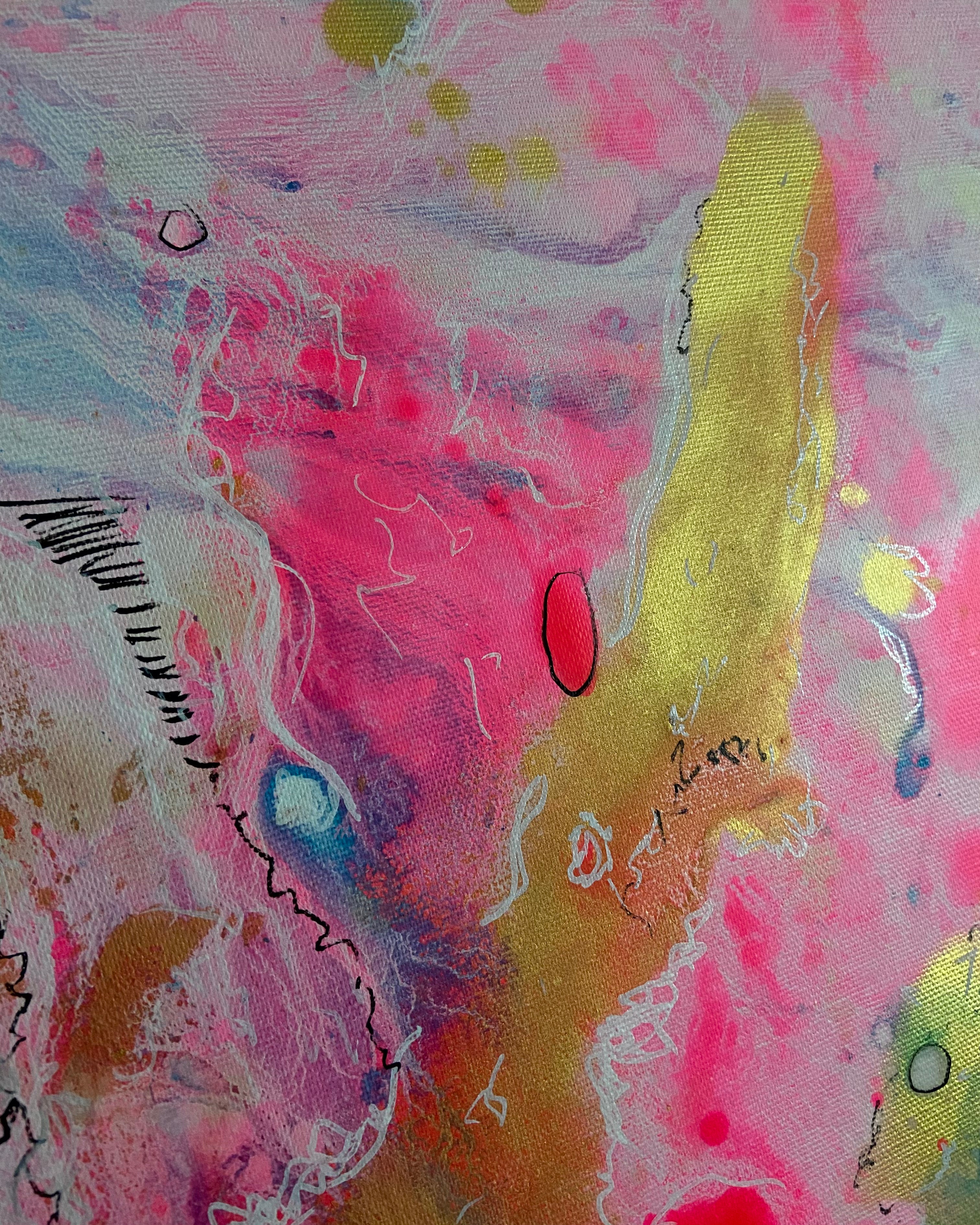 Pink Noise - Original Kunstwerk - 80x80cm - Leinwand