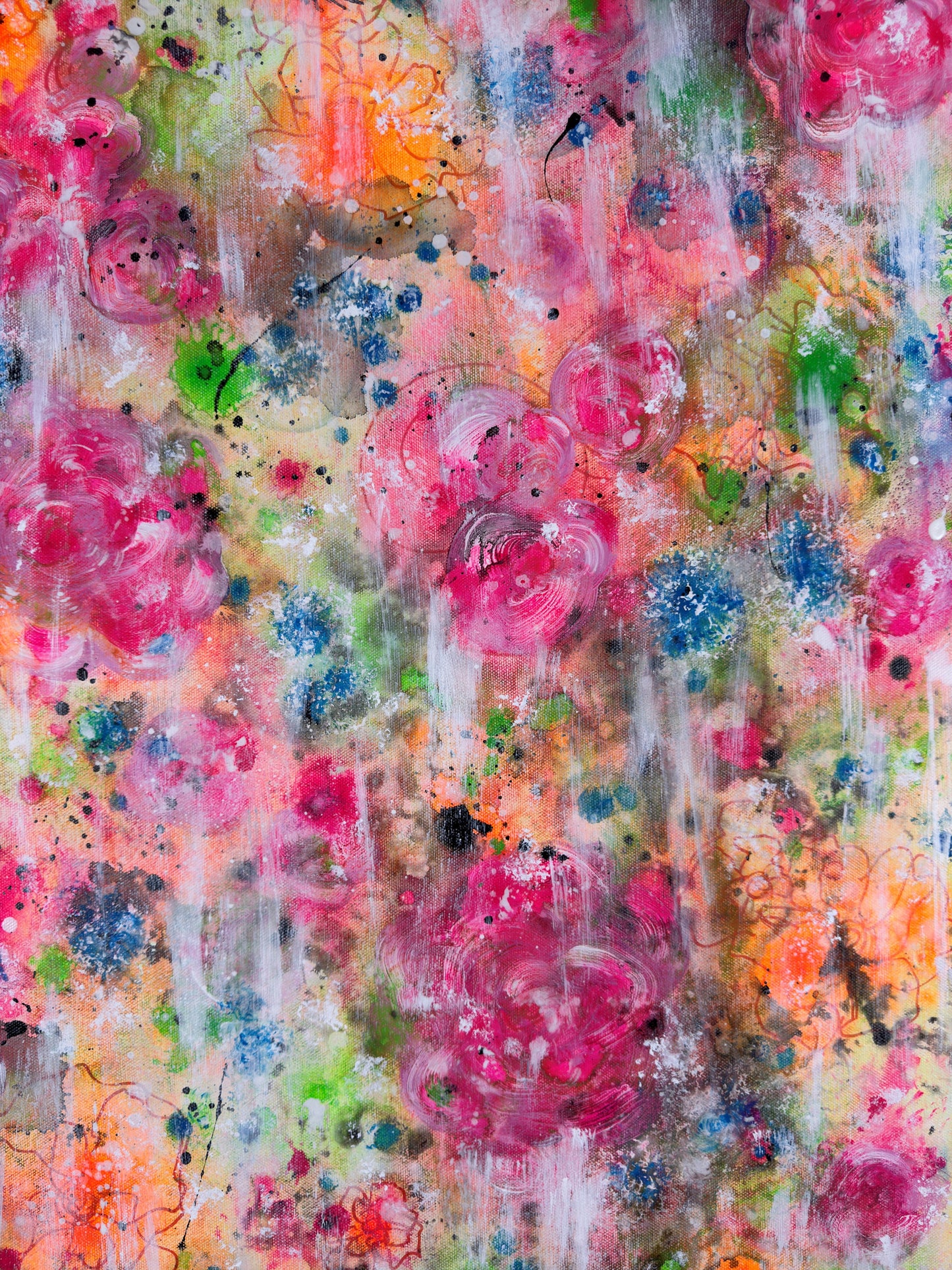 Sommerregen - Original Kunstwerk - 50x100cm - Leinwand