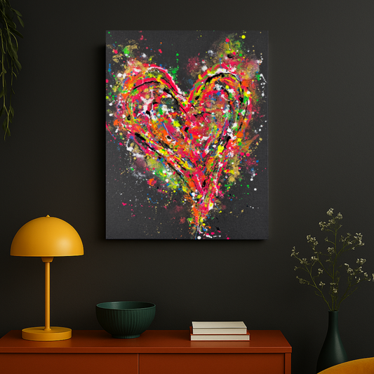 Ihr Herz - Original Kunstwerk - 50x70cm - Leinwand