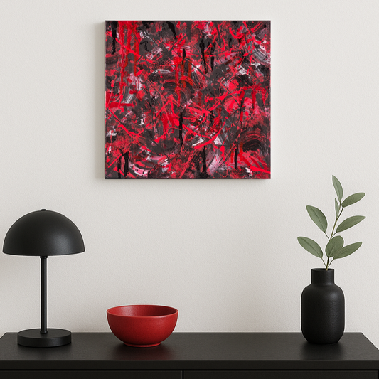 Vergangenheit - Original Kunstwerk - 30x30cm - Leinwand