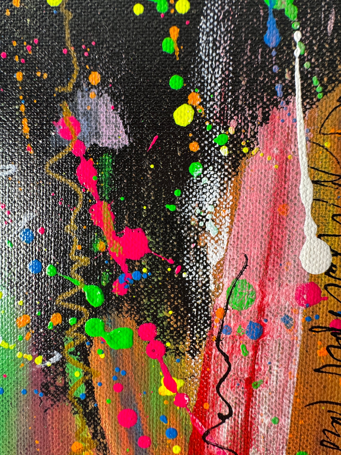 Worte - Original Kunstwerk - 50x70cm - Leinwand