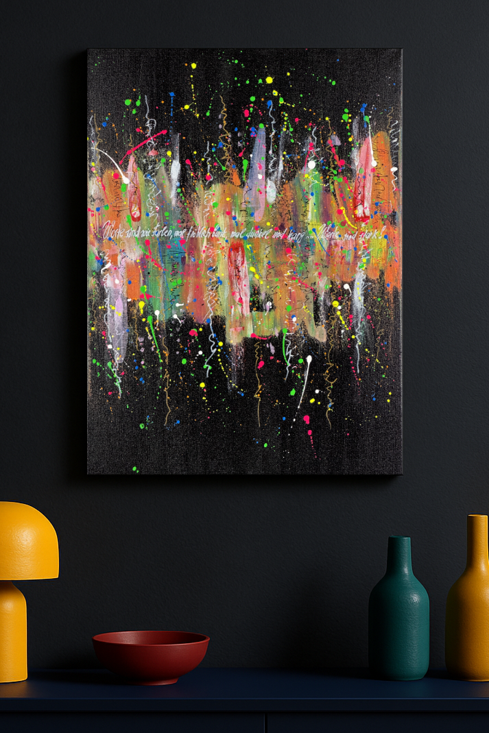 Worte - Original Kunstwerk - 50x70cm - Leinwand